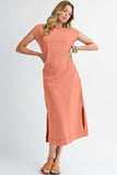 Mineral Wash T-Shirt Dress with Pockets- 3 Colors