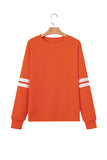Varsity Striped Sleeve Loose Fit Sweatshirt- 8 Colors