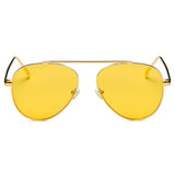HIDALGO Metal Oversized Tinted Lens Aviator Sunglasses- 8 Colors