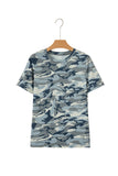 Heathered Camouflage Crew Neck Short Sleeve T-Shirt- 2 Colors
