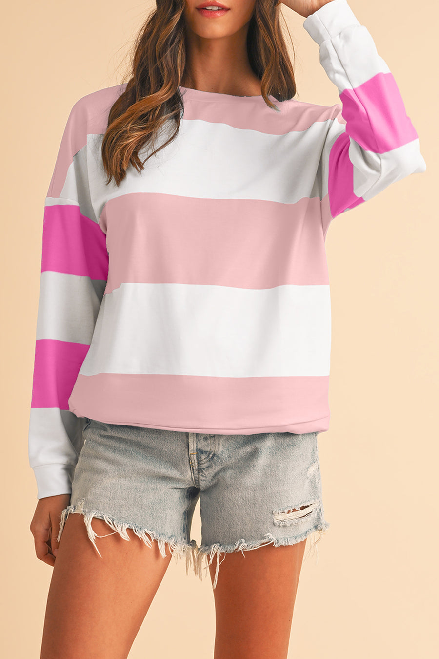 Color Block Long Sleeve Top- 3 Colors