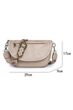 Geometric Strap PU Leather Crossbody Bag- 2 Colors