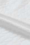White Chenille Letter Patch Quilted Sweatshirt- 2 Styles