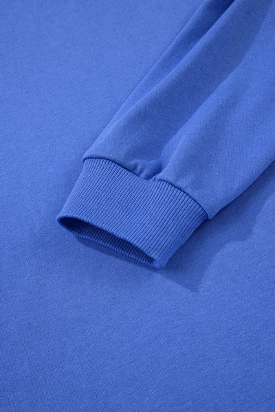 Tillandsia Purple Preppy Striped Sleeve Loose Mini Dress