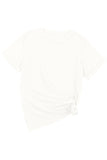 Basic Crew Neck Rolled Sleeve T-Shirt- 12 Colors