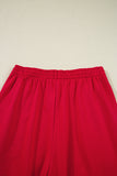 Varsity Striped Cropped Sweatshirt and Wide Leg Pants Matching Set- 5 Colors