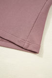 Burgundy Ruched Sweetheart Neck Ribbed Long Sleeve Top