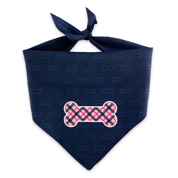 Preppy Plaid (Bone) - Pet Bandana