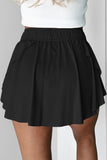 Ribbon Drawstring High-Waist Lined Tennis Skort- 6 Colors