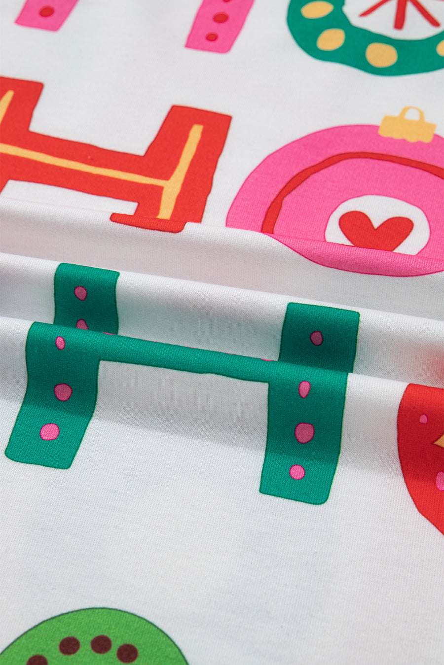 Pink Santa Claus Graphic Christmas Tree Long Sleeve Pajama Set- 2 Colors