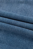 Stone Blue Star Patchwork Light Wash Wide Leg High-Waist Jeans