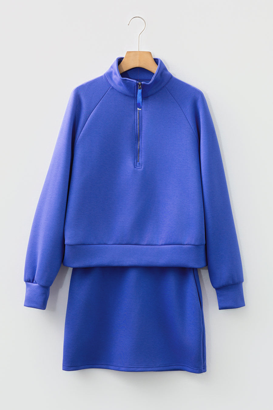 Zip-Up Sporty Pullover & Mini Skort Set- 3 Colors