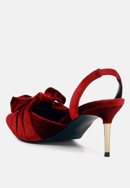 Mayfair Velvet High Heel Mule Sling Backs- 2 Colors