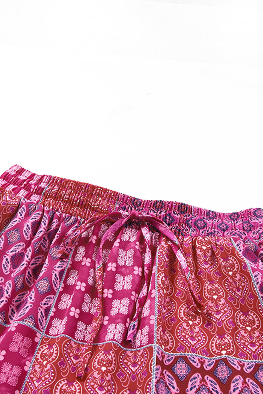 Tiered Paisley Print Maxi Skirt with Pockets