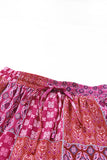 Tiered Paisley Print Maxi Skirt with Pockets