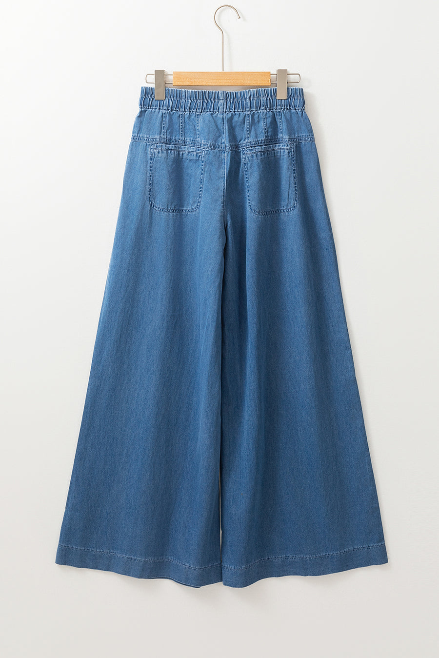 Mineral Wash Button-Up High-Waist Wide Leg Jeans