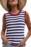 Striped Contrast Trim Sleeveless Sweater Vest- 3 Colors