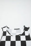Checkered Slim Fit Print Tank Top- 2 Colors