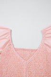 V-Neck Flutter Sleeve Smocked Bodice High Waist Ruffle Maxi Dress with Pockets- 2 Colors
