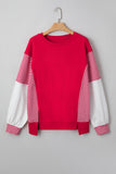 Striped Patchwork Sleeve Colorblock Sweatshirt- 3 Colors
