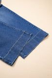 Plus Size Acid Wash Lace-Up Jeans- 4 Colors
