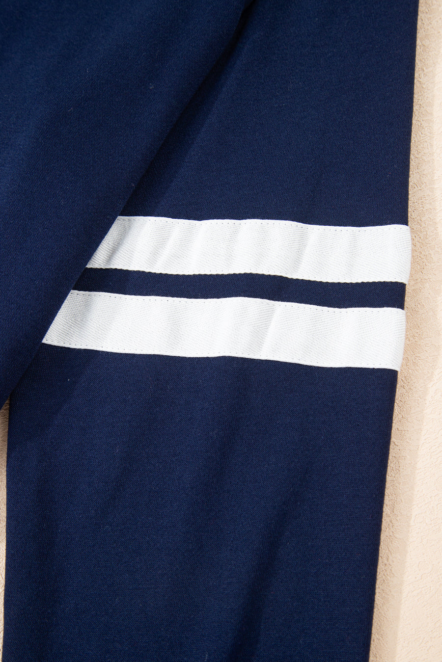 Varsity Striped Drop Shoulder Pullover Sweatshirt & Mini Skort Set- 6 Colors