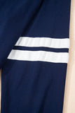 Varsity Striped Drop Shoulder Pullover Sweatshirt & Mini Skort Set- 6 Colors