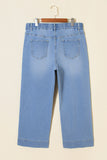 Plus Size Acid Wash Lace-Up Jeans- 4 Colors
