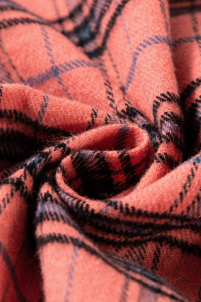 Green Plaid Long Sleeve Collar Shirt Shacket