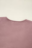 Burgundy Ruched Sweetheart Neck Ribbed Long Sleeve Top