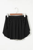 Ribbon Drawstring High-Waist Lined Tennis Skort- 6 Colors