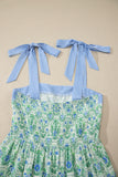 Pink Geometric Floral Print Striped Patchwork Detail Sleeveless Dress（Runs Small ）