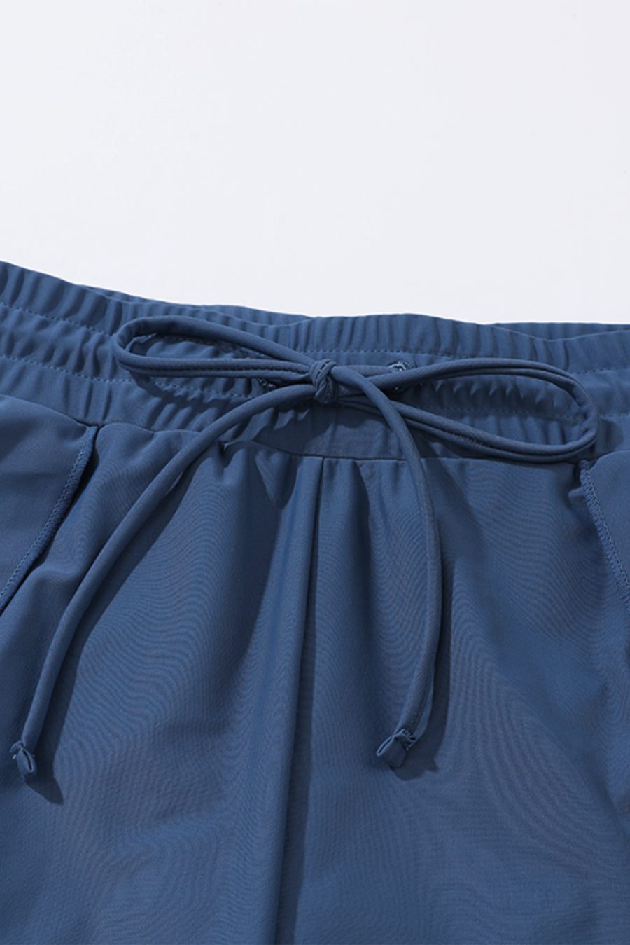 Drawstring Elastic Waist Built-In Brief Swim Shorts- 2 Colors