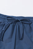 Drawstring Elastic Waist Built-In Brief Swim Shorts- 2 Colors