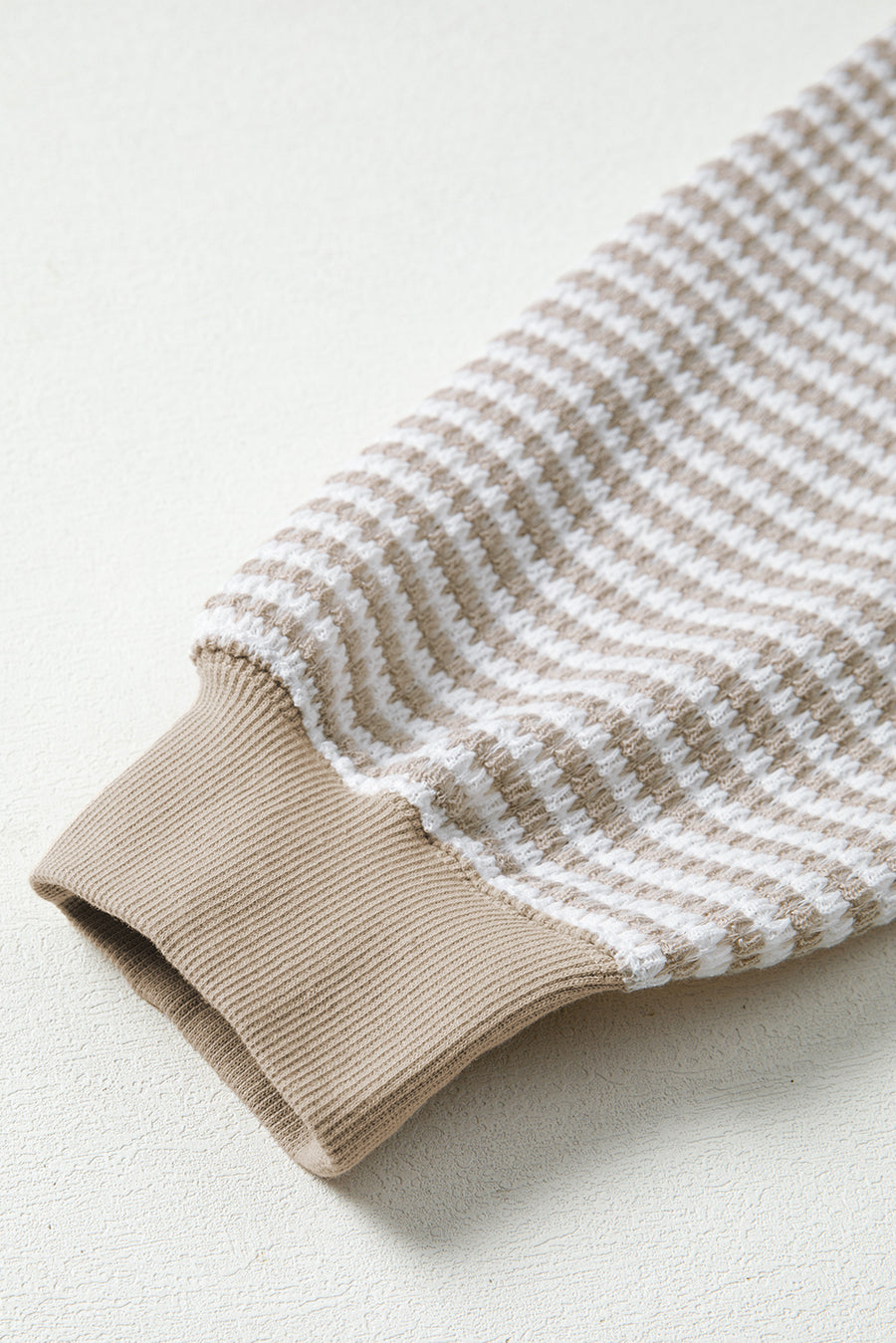 Striped Ribbed Exposed Seam Long Sleeve Oversized Top- 3 Colors