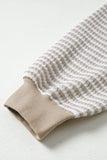 Striped Ribbed Exposed Seam Long Sleeve Oversized Top- 3 Colors