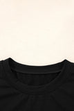 Lace Long Sleeve Drop Shoulder T-Shirt- 2 Colors