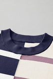 Striped Exposed Seam Patchwork Loose Fit Sweater- 4 Colors