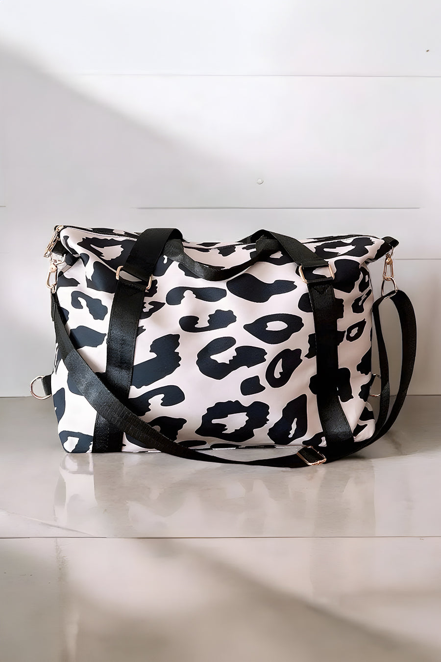 Leopard Print Luggage Tote Bag- 2 Colors