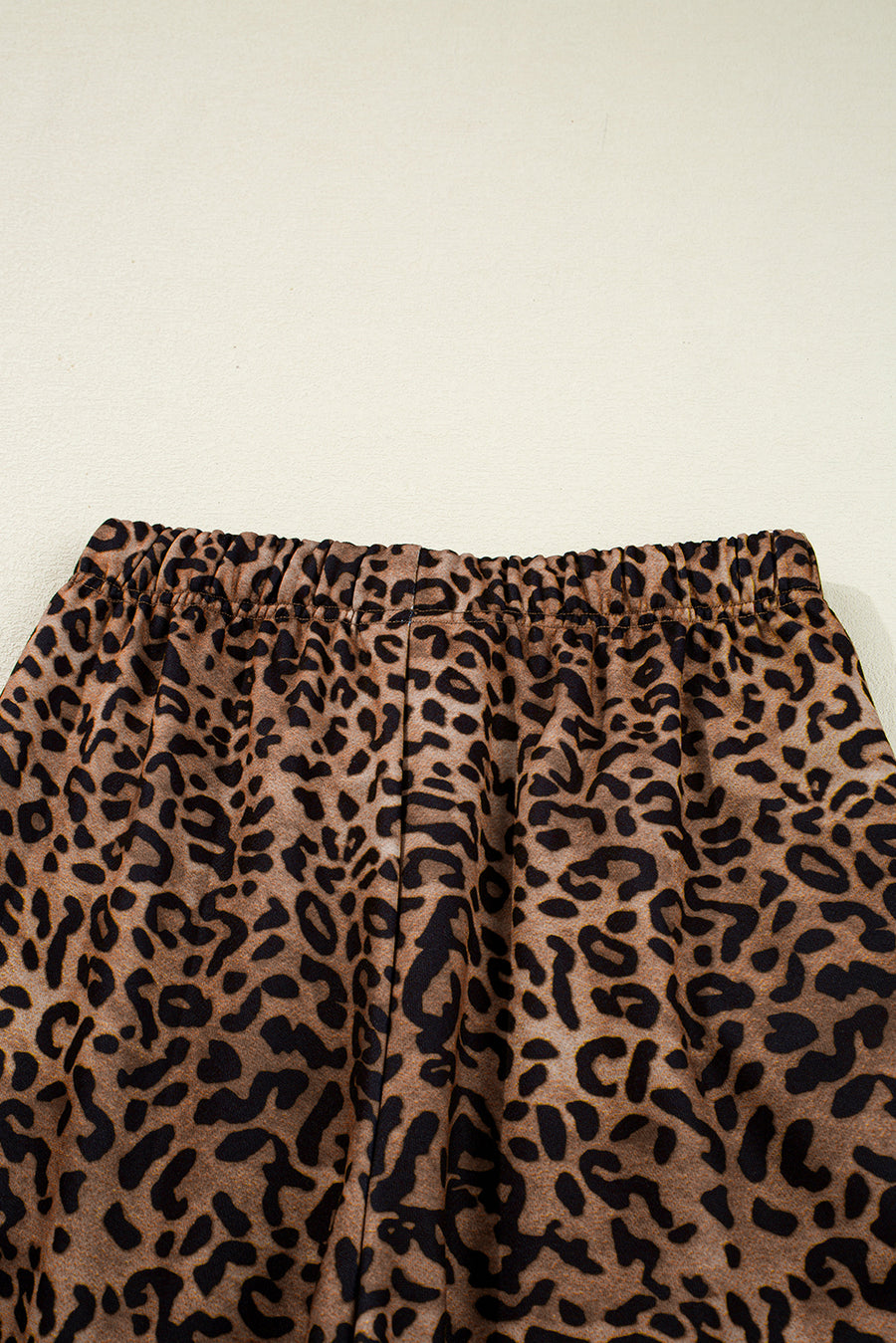 Leopard Print & Embroidered Bow Long Sleeve Top and Pants Set