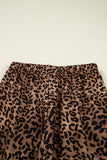 Leopard Print & Embroidered Bow Long Sleeve Top and Pants Set