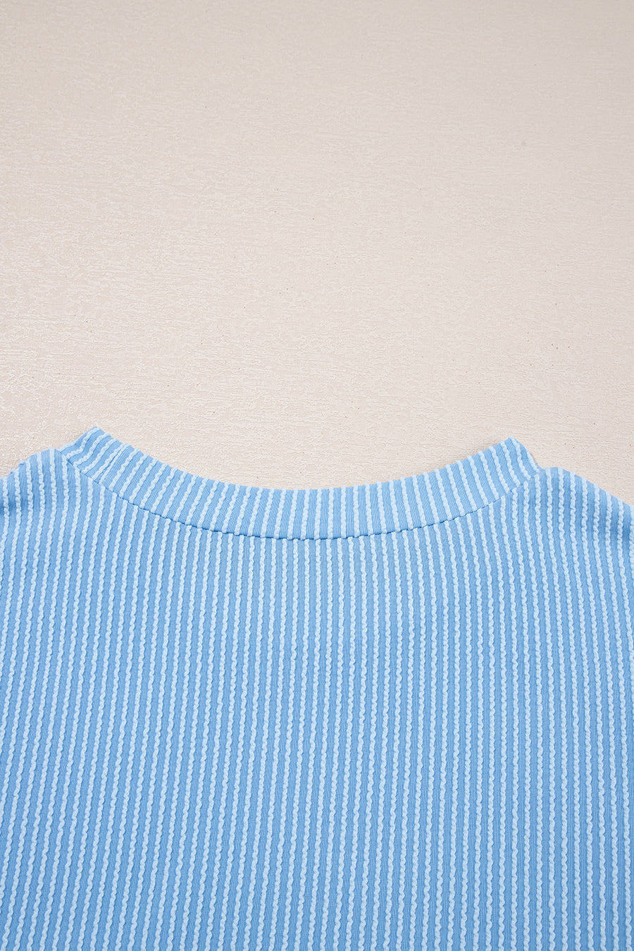 Twist Ribbed Color Block Pocket Crew Neck T-Shirt- 4 Colors