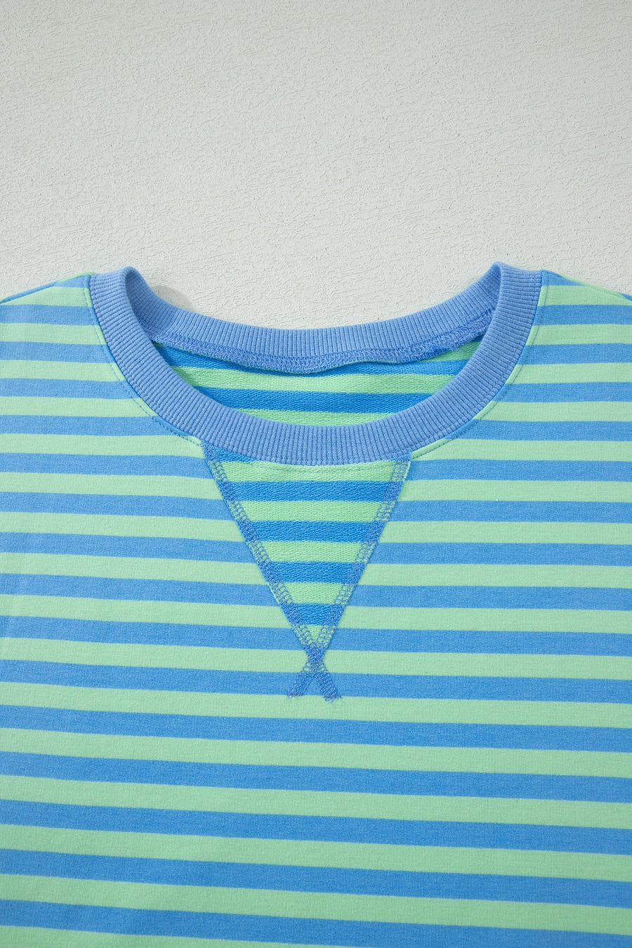 Striped Ribbed Short Sleeve T-Shirt and Shorts Set- 3 Colors