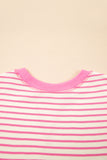 Striped Ruffle Sleeve Crew Neck T-Shirt- 3 Colors