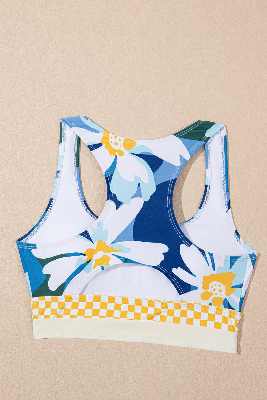 Floral Print Cutout Racerback High-Waist Tankini- 2 Styles