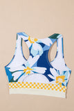 Floral Print Cutout Racerback High-Waist Tankini- 2 Styles