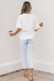 Printed Denim Chest Pocket Graphic T-Shirt- 2 Colors
