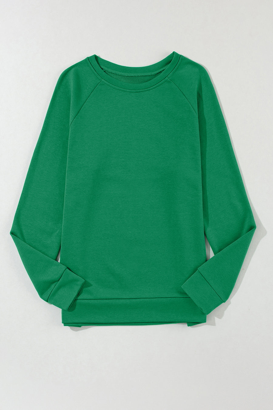 Green Crew Neck Raglan Sleeve Sweatshirt