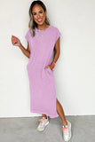 Mineral Wash T-Shirt Dress with Pockets- 3 Colors
