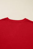 Button-Up V-Neck Long Sleeve Top- 3 Colors